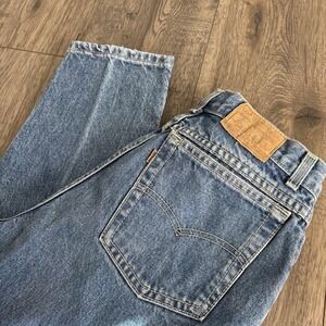 Vintage Levi's Jeans Juniors 13 Blue High Rise Relaxed Tapered Denim 90s USA